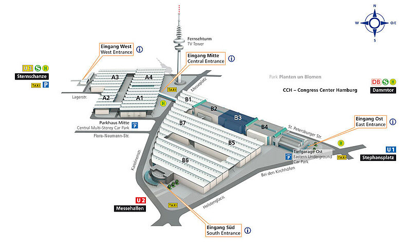 Hamburg Messe - Lage Halle B3
