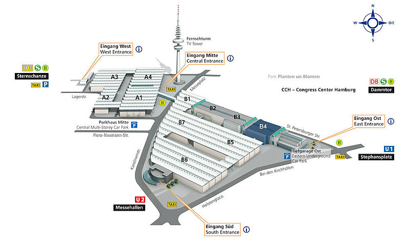 Hamburg Messe - Lage Halle B4