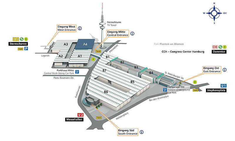 Hamburg Messe - Lage Halle A4