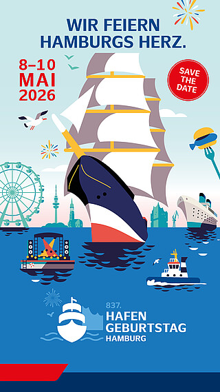 Banner HAFENGEBURTSTAG HAMBURG Save the Date 1080x1920px