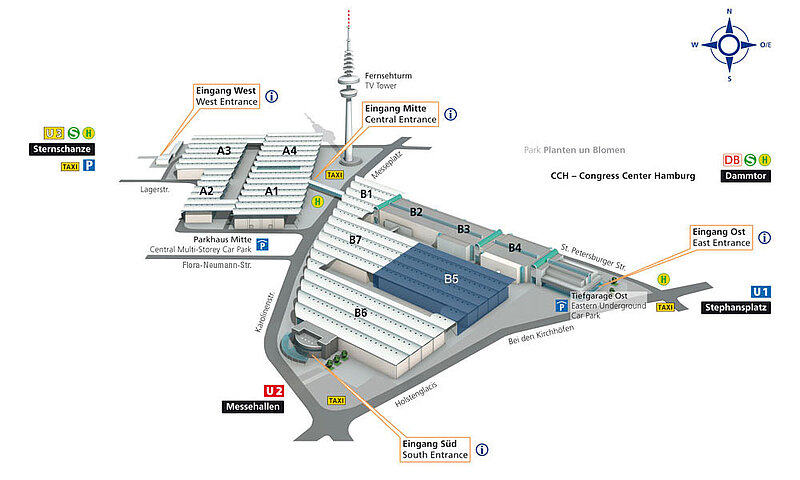 Hamburg Messe - Lage Halle B5