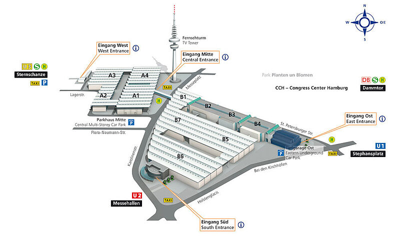 Hamburg Messe - Lage Foyer Ost