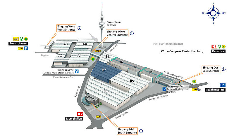 Hamburg Messe - Lage Halle B7