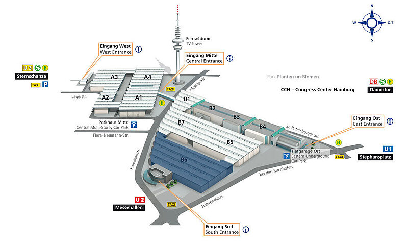 Hamburg Messe - Lage Halle B6