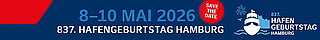 Banner HAFENGEBURTSTAG HAMBURG Save the Date 728x90px
