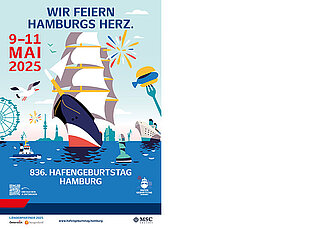 HAFENGEBURTSTAG HAMBURG 2025 - Plakat DIN A1